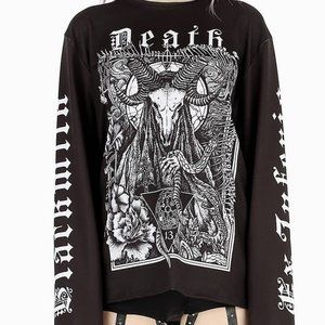 BlackMilk THE DEATH X EX INFERIS ART LONG SLEEVE OVERSIZED BFT - LIMITED